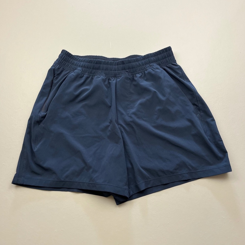 Lululemon Pace Breaker Shorts Mens M Navy Blue 5 Inch Inseam Athletic Running